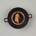 Terracotta kylix (drinking cup), Attributed to the Antiphon Painter, Terracotta, Greek, Attic