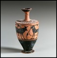 Lekythos, Attributed to the Little Lion Class, Terracotta, Greek, Attic