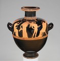 Terracotta hydria (water jar), Orpheus Painter, Terracotta, Greek, Attic