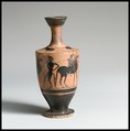 Lekythos, Attributed to the Little Lion Class, Terracotta, Greek, Attic