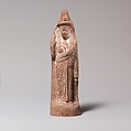 Terracotta statuette of Isis or a follower of her cult, Terracotta, Roman