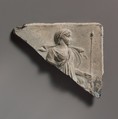 Glass plaque fragment, Glass, Roman