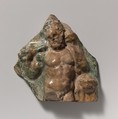 Terracotta vase fragment with figure of Hercules, Terracotta, Roman