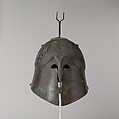 Bronze helmet of Apulian-Corinthian type, bronze, Greek, South Italian