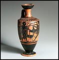 Lekythos, Attributed to the Class of Athens 581, Terracotta, Greek, Attic