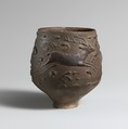 Terracotta cup with barbotine decoration, Terracotta, Roman