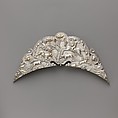 Silver handle of a large dish, Silver, gold, Roman