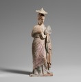 Terracotta Statuette Of A Draped, Standing Woman | Greek, Boeotian ...