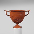 Terracotta scyphus (drinking cup), Terracotta, Roman