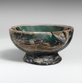 Glass striped mosaic bowl, Glass, cast, Greek, Eastern Mediterranean