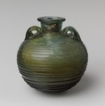 Glass aryballos (oil bottle), Glass, Roman
