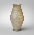 Glass barrel-shaped jar, Glass, Roman