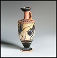 Lekythos, Attributed to the Class of Athens 581, Terracotta, Greek, Attic