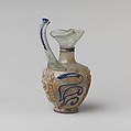 Glass jug (oinochoe) with snake-thread decoration, Glass, Roman, Rhineland