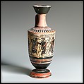 Lekythos, Attributed to the Emporion Painter, Terracotta, Greek, Attic