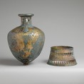 Bronze pointed neck-amphora with stand, Bronze, Greek