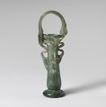 Glass cosmetic flask (kohl tube), Glass, Roman, Syrian