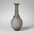 Glass bottle shaped like a bunch of grapes, Glass, Roman