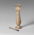 Glass cosmetic flask (kohl tube), Glass, bronze, Roman, Syrian