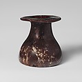 Glass trick bottle or cup, Glass, Roman