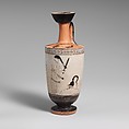 Terracotta lekythos (oil flask), Painter of the Yale Lekythos, Terracotta, Greek, Attic