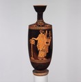 Terracotta lekythos (oil flask), Nikon Painter, Terracotta, Greek, Attic