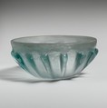 Glass ribbed bowl, Glass, Roman