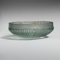 Glass ribbed bowl, Glass, Roman