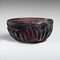 Glass ribbed bowl, Glass, Roman, Syro-Palestinian or Italian