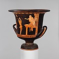 Terracotta calyx-krater (mixing bowl), Attributed to the Dolon Painter, Terracotta, Greek, South Italian, Lucanian