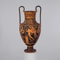 Terracotta nestoris (two-handled jar), Attributed to the Primato Painter, Terracotta, Greek, South Italian, Lucanian