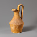 Terracotta oinochoe (jug), Terracotta, Greek, South Italian, Apulian