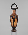 Terracotta bail-amphora (jar), Attributed to the Ixion Painter, Terracotta, Greek, South Italian, Campanian