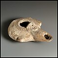 Terracotta oil lamp, Terracotta, Greek