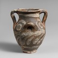 Small terracotta jar with four handles, Terracotta, Minoan