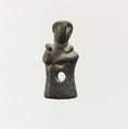 Bronze pendant in the form of a human figure, Bronze, Cretan