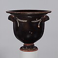 Terracotta bell-krater (mixing bowl), Terracotta, Greek, South Italian, Apulian, Gnathian