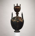 Terracotta lid of the lebes gamikos 96.9.20 (jar associated with weddings), Xenon Group, Terracotta, Greek, South Italian, Apulian