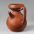Terracotta strainer jug, Terracotta, Roman, Cypriot