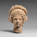 Terracotta head of a youth, Terracotta, Greek, South Italian, Tarentine