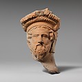 Terracotta head of a man, Terracotta, Greek, South Italian, Tarentine