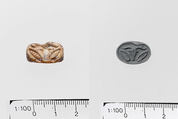 Steatite triangular prism, Serpentine (burnt), Minoan