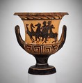 Terracotta calyx-krater (bowl for mixing wine and water), Terracotta, Greek, Boeotian
