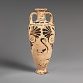 Terracotta amphoriskos (oil flask), Terracotta, East Greek, Milesian, Fikellura