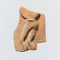 Fragment of a terrracotta plaque, Terracotta, Greek, Cretan