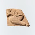 Fragment of a terracotta plaque, Terracotta, Greek, Cretan