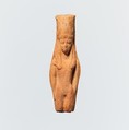 Terracotta statuette of a female figure, Terracotta, Greek, Cretan