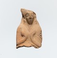 Terracotta bust of a female figure, Terracotta, Greek, Cretan