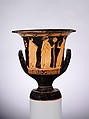 Terracotta calyx-krater (bowl for mixing wine and water), Terracotta, Greek, Attic