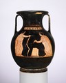 Terracotta pelike (jar), Terracotta, Greek, Corinthian